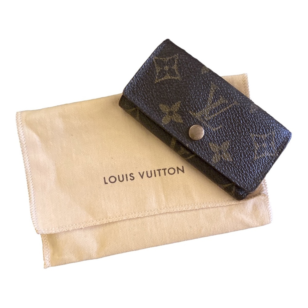 Vintage Louis Vuitton Leather Key Case with Dust Bag